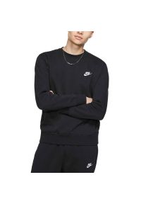 Bluza Nike Sportswear Club BV2662-010 - czarna. Kolor: czarny. Materiał: polar, bawełna, dzianina, poliester. Styl: sportowy, klasyczny, elegancki