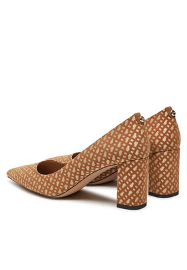 BOSS Czółenka Janet Chpump70 Bbflk 50523394 Beżowy. Kolor: beżowy. Materiał: materiał