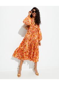 ZIMMERMANN - Pomarańczowa sukienka Mae. Kolor: pomarańczowy. Materiał: jedwab. Długość: midi #2