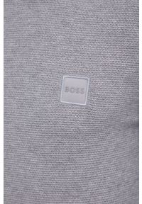 BOSS sweter z domieszką kaszmiru Boss Casual 50465687 kolor szary. Okazja: na co dzień. Kolor: szary. Materiał: kaszmir. Długość rękawa: długi rękaw. Długość: długie. Styl: casual #3