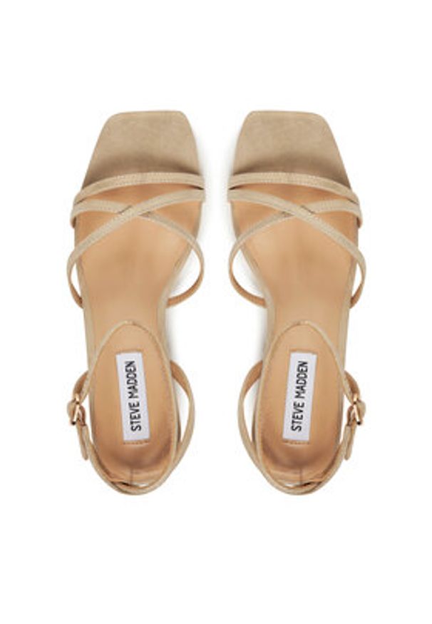Steve Madden Sandały Gleams SM11003712 Beżowy. Kolor: beżowy. Materiał: zamsz, skóra