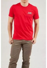 Lee - LEE SMALL LOGO TEE REGULAR FIT MĘSKI T-SHIRT KOSZULKA LOGO BRIGHT RED L62GFQEF 112114578 #1