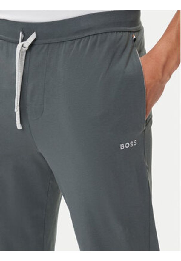 BOSS Spodnie dresowe Mix&Match 50515305 Zielony Regular Fit. Kolor: zielony. Materiał: bawełna