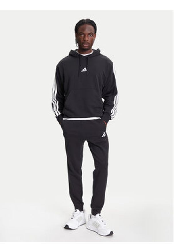 Adidas - adidas Bluza Essentials 3-Stripes JD1874 Czarny Regular Fit. Kolor: czarny. Materiał: syntetyk