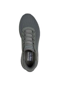 skechers - Adidasy Skechers Bobs Squad Chaos - T, Mężczyźni. Kolor: szary. Materiał: materiał. Sport: fitness