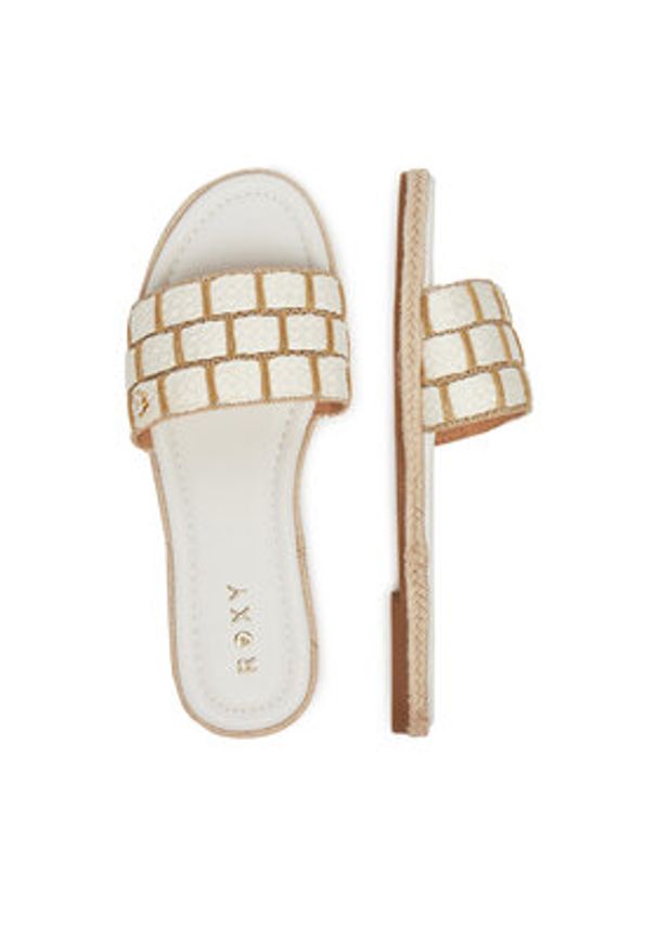 Roxy Espadryle E6018-5 Biały. Kolor: biały. Materiał: materiał