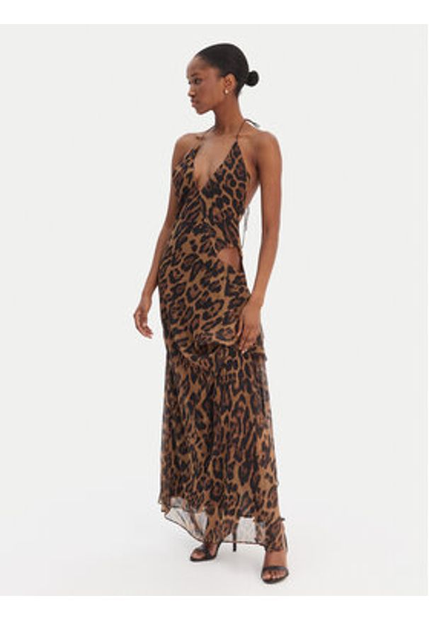 BARDOT - Bardot Sukienka koktajlowa Cyrel 59760DB1 Brązowy Regular Fit. Kolor: brązowy. Materiał: syntetyk. Styl: wizytowy