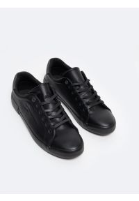 Big-Star - Sneakersy męskie ze skóry ekologicznej czarne OO174019 906. Okazja: na spacer, na co dzień. Nosek buta: okrągły. Kolor: czarny. Materiał: skóra ekologiczna. Szerokość cholewki: normalna. Sport: turystyka piesza #7