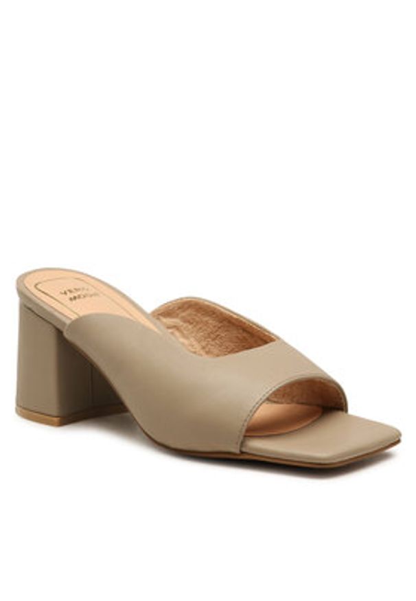 Vero Moda Klapki Stria 10287032 Brązowy. Kolor: brązowy