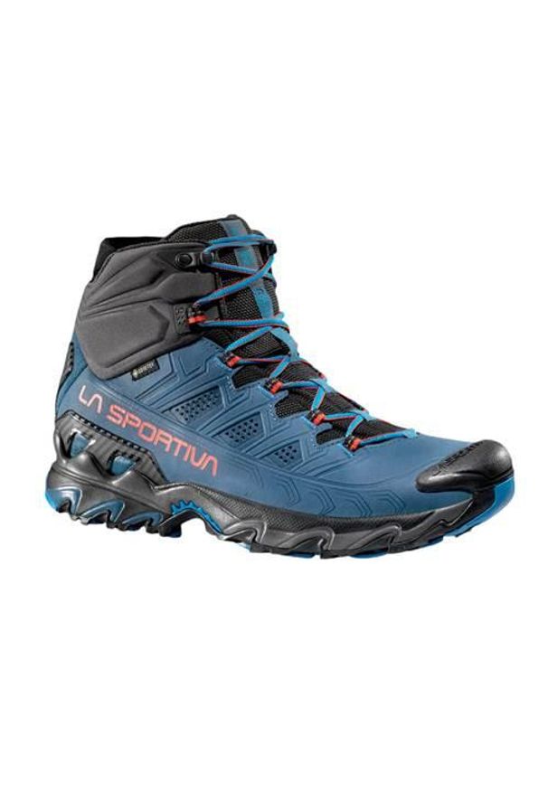 LA SPORTIVA - Buty trekkingowe męskie La Sportiva La Ultra Raptor Ii Mid Nubuckleder Gtx. Wysokość cholewki: za kostkę. Zapięcie: sznurówki. Kolor: niebieski, wielokolorowy. Materiał: materiał, skóra. Szerokość cholewki: normalna
