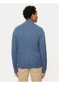 U.S. Polo Assn. Sweter MUP3697 Niebieski Regular Fit. Typ kołnierza: polo. Kolor: niebieski. Materiał: syntetyk
