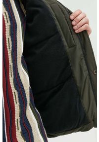 Abercrombie & Fitch kurtka męska kolor zielony zimowa oversize. Kolor: zielony. Materiał: polar, poliester. Sezon: zima #7