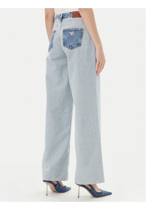 Guess Jeans Jeansy W5YA0Y D5M56 Niebieski Wide Leg. Kolor: niebieski