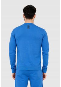 EA7 Emporio Armani - EA7 Niebieska bluza męska z czarnym logo, Rozmiar XXL. Kolor: niebieski #5