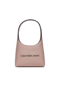 Calvin Klein Jeans Torebka Sculpted Arch Shoulderbag22 Mono K60K611548 Różowy. Kolor: różowy. Materiał: skórzane