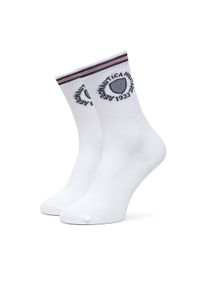 Aeronautica Militare Skarpety wysokie unisex 251CZ015DL561 Biały. Kolor: biały. Materiał: bawełna, materiał