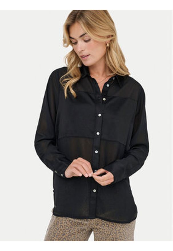 only - ONLY Koszula Star 15360299 Czarny Regular Fit. Kolor: czarny. Materiał: syntetyk