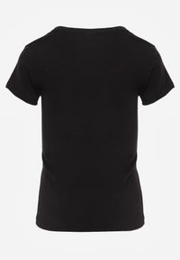 Renee - Czarny T-shirt Ariema. Kolor: czarny. Materiał: dzianina. Długość rękawa: krótki rękaw. Długość: krótkie. Wzór: gładki #7