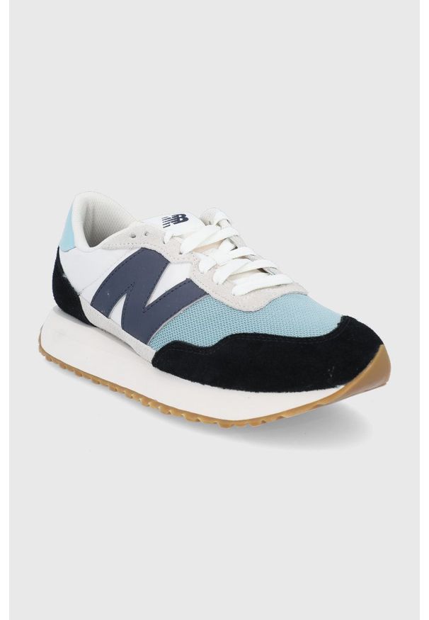 New Balance - Buty MS237HL1.M. Nosek buta: okrągły. Zapięcie: sznurówki. Kolor: niebieski. Materiał: guma