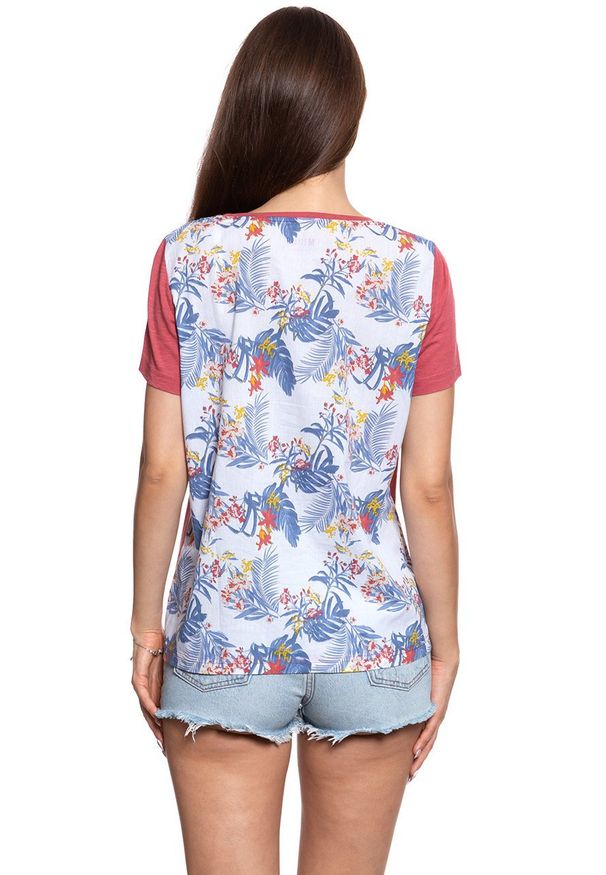 Mustang - MUSTANG T SHIRT DAMSKI Alice Fabric Mix 1009451 8271. Wzór: kwiaty