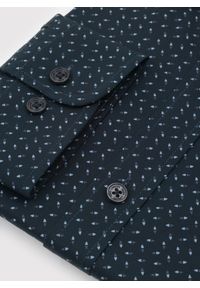 Pako Lorente - PAKO LORENTE – Granatowa koszula we wzór geometryczny. Kolor: niebieski. Materiał: elastan, bawełna. Długość rękawa: długi rękaw. Długość: długie. Wzór: geometria #9