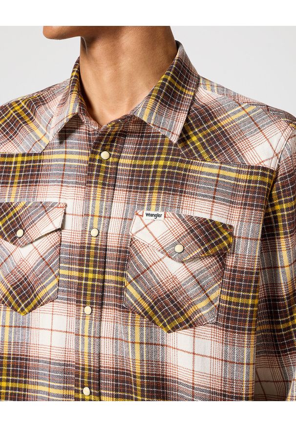 Wrangler - WRANGLER MĘSKA KOSZULA WESTERN SHIRT GINGERBREAD 112357247 W5B4014345