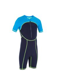NABAIJI - Krótki kombinezon pływacki dla dzieci Nabaiji Swim 100. Kolor: niebieski. Materiał: poliester, materiał. Długość: krótkie #1