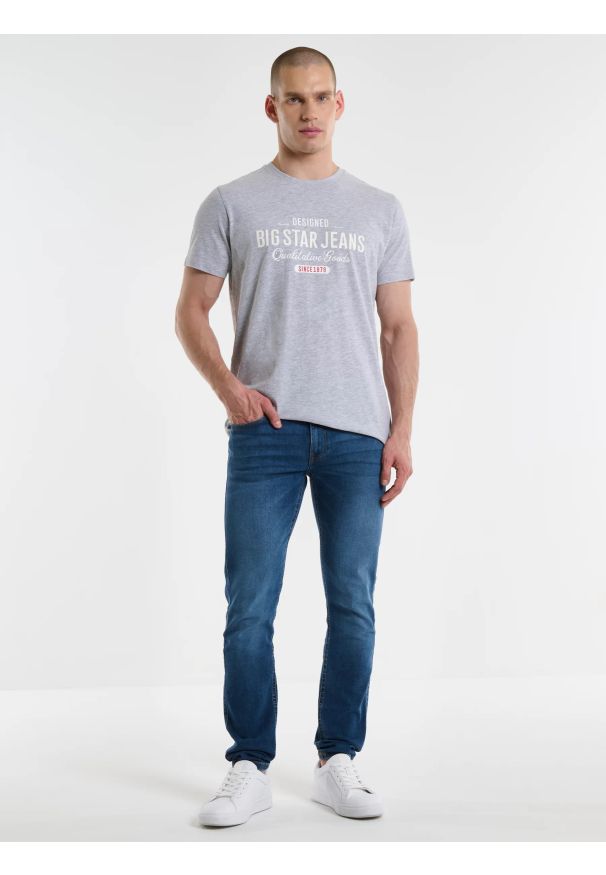 Big-Star - Jeansy męskie skinny niebieskie Deric 303. Okazja: na co dzień. Stan: obniżony. Kolor: niebieski. Styl: elegancki, casual