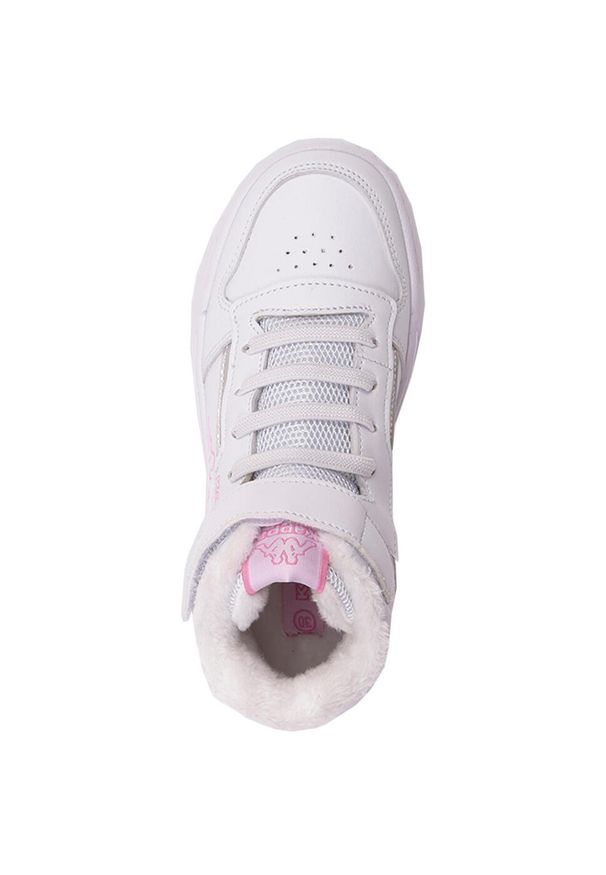 Buty do chodzenia dla dzieci Kappa 27 Mangan. Zapięcie: rzepy. Kolor: biały. Materiał: syntetyk, materiał. Szerokość cholewki: normalna. Sport: turystyka piesza