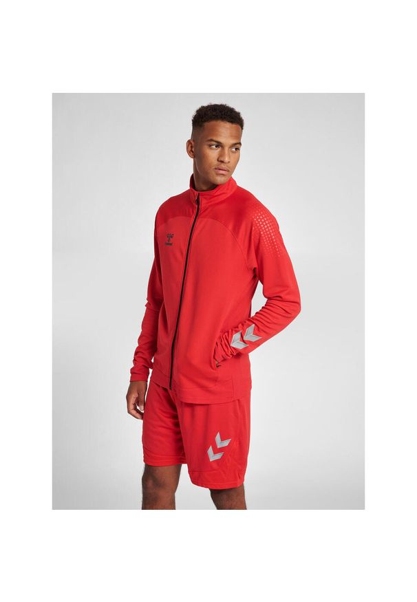 Kurtka błyskawiczna Hummel hmlLEAD poly. Kolor: czerwony, wielokolorowy, różowy. Sport: fitness