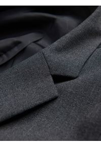 Ombre Clothing - Elegancka marynarka męska z dekoracyjnymi guzikami na mankietach - grafitowa V1. Kolor: szary. Materiał: poliester. Styl: elegancki #10