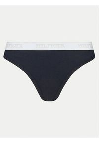 TOMMY HILFIGER - Tommy Hilfiger Stringi UW0UW05539 Granatowy. Kolor: niebieski. Materiał: bawełna #4