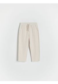 Reserved - Dzianinowe spodnie chino - złamana biel. Materiał: dzianina #1