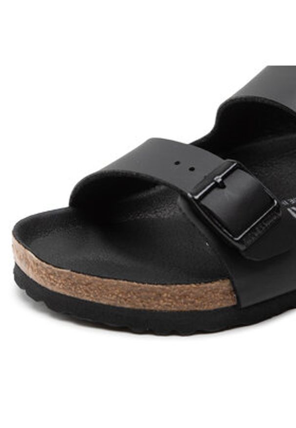 Birkenstock Klapki Arizona Birko-Flor 1019098 Czarny. Kolor: czarny. Materiał: skóra