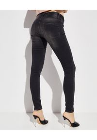 ONETEASPOON - Czarne jeansowe rurki Freebirds II Mid Waist. Kolor: czarny. Wzór: aplikacja #5