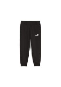 Puma - Dziecięce polarowe spodnie dresowe ESS z logo No. 1 PUMA Black. Okazja: na co dzień. Kolor: czarny. Materiał: dresówka, polar. Wzór: nadruk. Styl: elegancki, casual