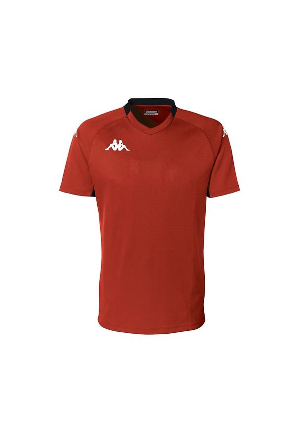 Jersey Kappa Bemi. Kolor: czerwony, wielokolorowy, czarny. Materiał: jersey. Sport: piłka nożna