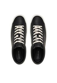 TOMMY HILFIGER - Tommy Hilfiger Sneakersy Premium Dress Cupsole FM0FM05572 Czarny. Kolor: czarny. Materiał: skóra #4
