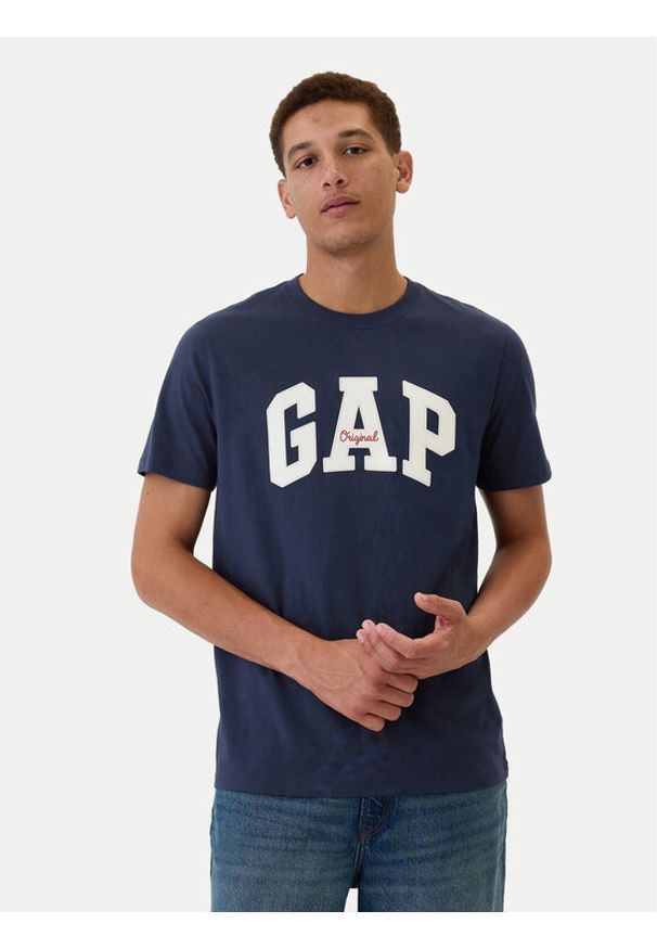 GAP - Gap T-Shirt 542246-02 Granatowy Regular Fit. Kolor: niebieski. Materiał: bawełna