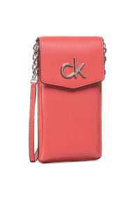 Calvin Klein Torebka Re-Lock Phone Pouch K60K606533 Czerwony. Kolor: czerwony. Materiał: skórzane