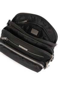 Kazar - Miejska torebka listonoszka z tkaniny. Kolor: czarny. Wzór: jednolity. Materiał: skórzane #4