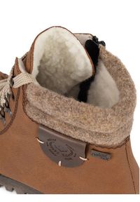 Rieker Trzewiki 785F8-22 Brązowy. Kolor: brązowy. Materiał: materiał #6