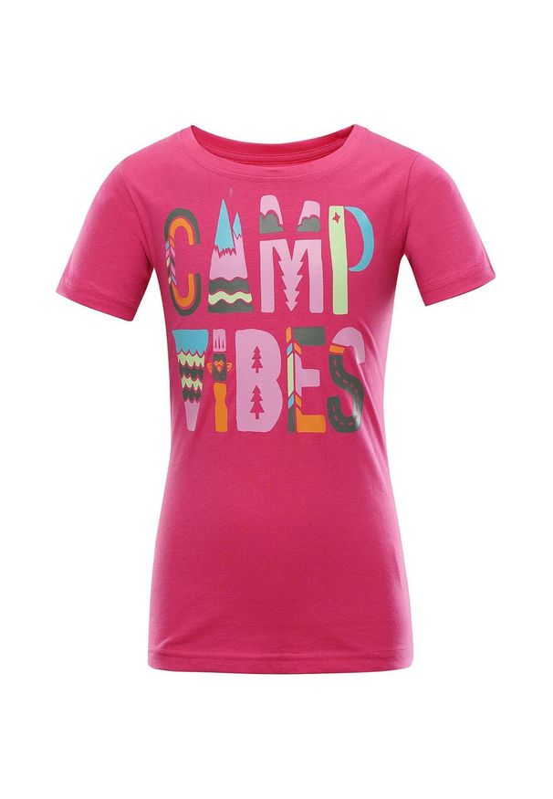 ALPINE PRO - Dziecięce T-shirt Alpine Pro Mattero 3 - Miękki i oddychający materiał. Kolor: fioletowy. Materiał: bawełna