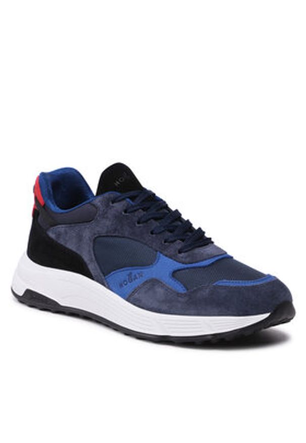 Hogan - HOGAN Sneakersy HXM5630DM90MLQ Granatowy. Kolor: niebieski. Materiał: zamsz, skóra
