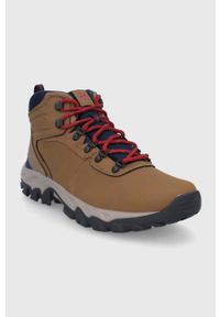 columbia - Columbia buty Newton Ridge Plus II męskie kolor brązowy. Nosek buta: okrągły. Zapięcie: sznurówki. Kolor: brązowy