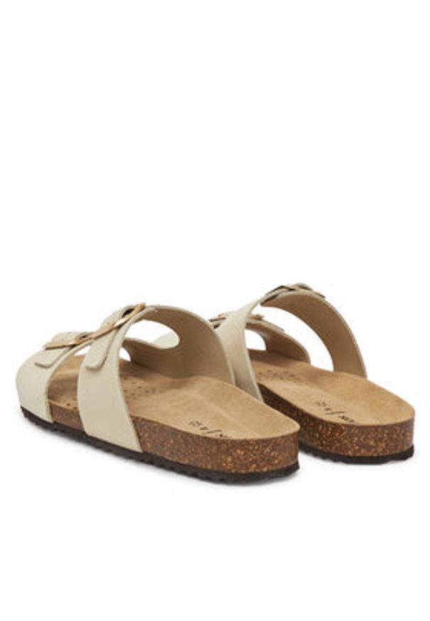 Geox Klapki Brionia D35LSL 00032 C1122 Écru. Materiał: skóra, nubuk