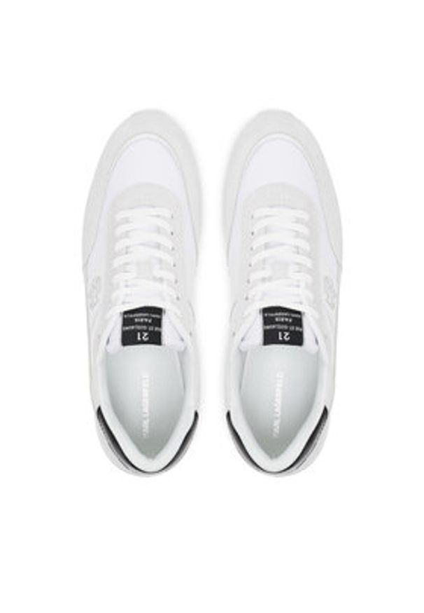 Karl Lagerfeld - KARL LAGERFELD Sneakersy KL53631 Biały. Kolor: biały. Materiał: skóra, zamsz