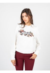Liu Jo Bluza "Chiusa" | WF2331 F0090 | Kobieta | Biały. Okazja: na co dzień. Kolor: biały. Materiał: bawełna, elastan. Długość: długie. Wzór: nadruk. Styl: klasyczny, casual #4