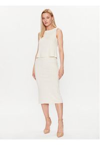 Vero Moda Spódnica ołówkowa 10297682 Beżowy Slim Fit. Kolor: beżowy. Materiał: wiskoza #4