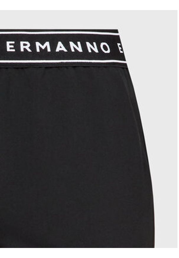 Ermanno Firenze Spodnie materiałowe D42EP042E47 Czarny Regular Fit. Kolor: czarny. Materiał: materiał, syntetyk